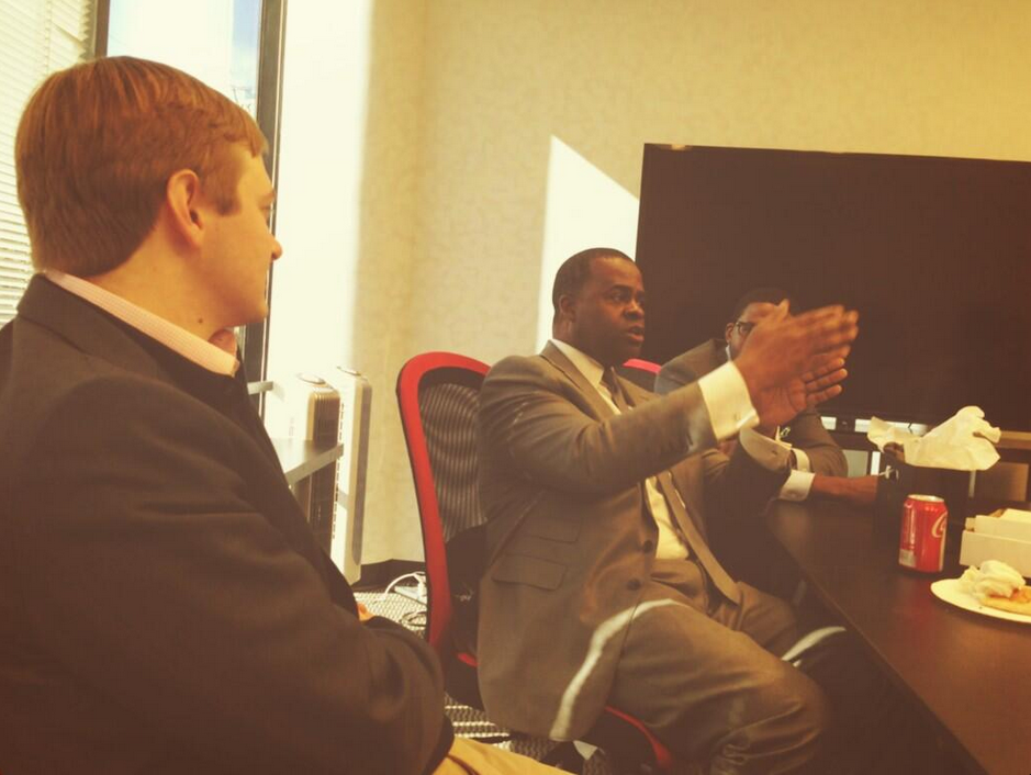 Jonny Bird and Mayor Reed
